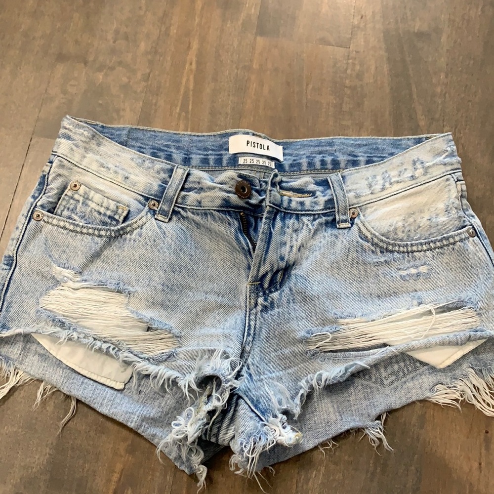 Pistols denim shorts